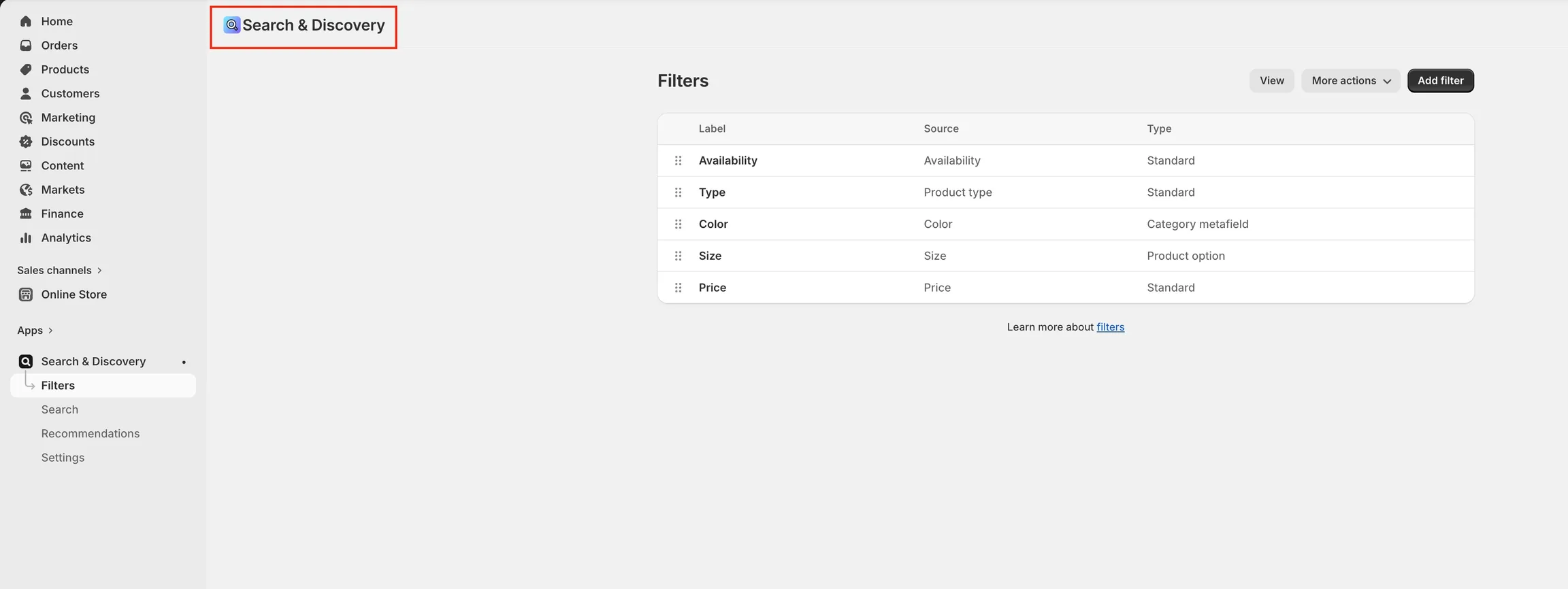 Search and discovery app